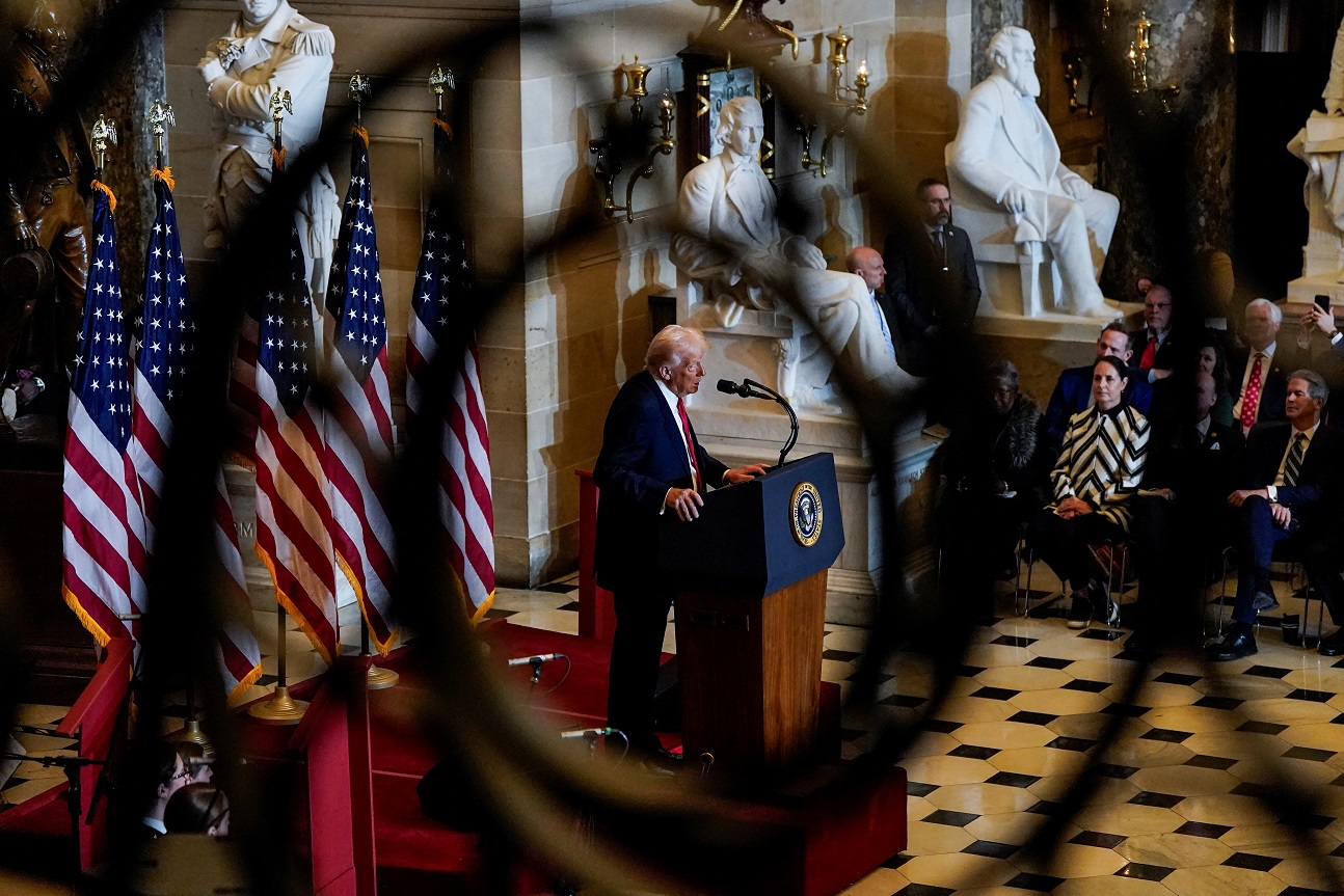 Trump fala durante o Café da Manhã Nacional de Oração
06/02/2025
REUTERS/Kent Nishimura