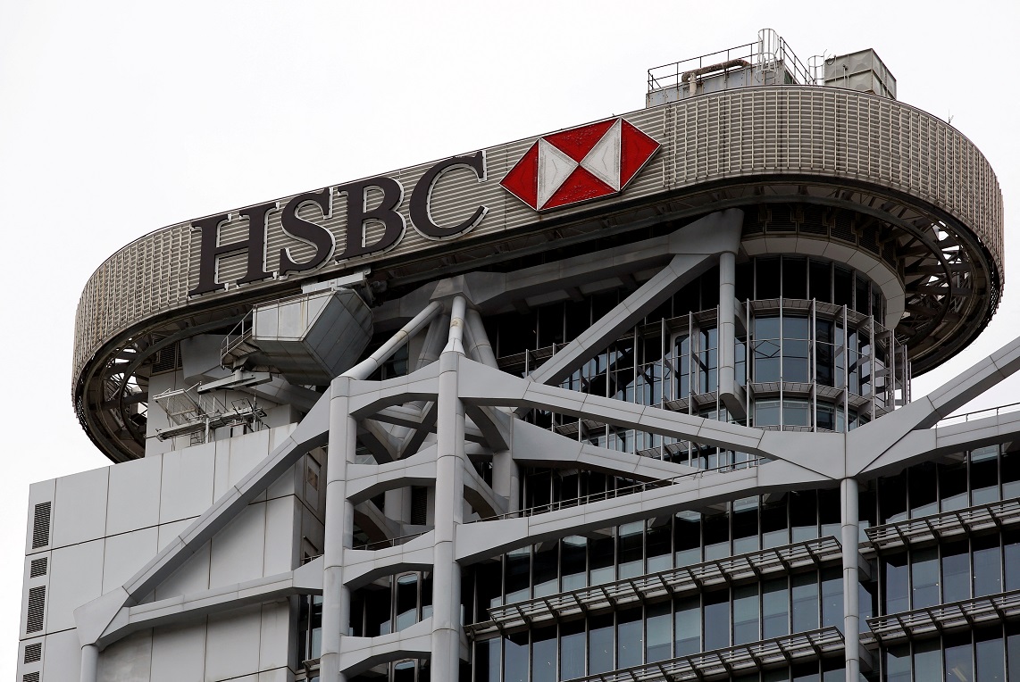 Logotipo do HSBC em uma das sedes do banco em Hong Kong
4/8/2020
REUTERS/Tyrone Siu