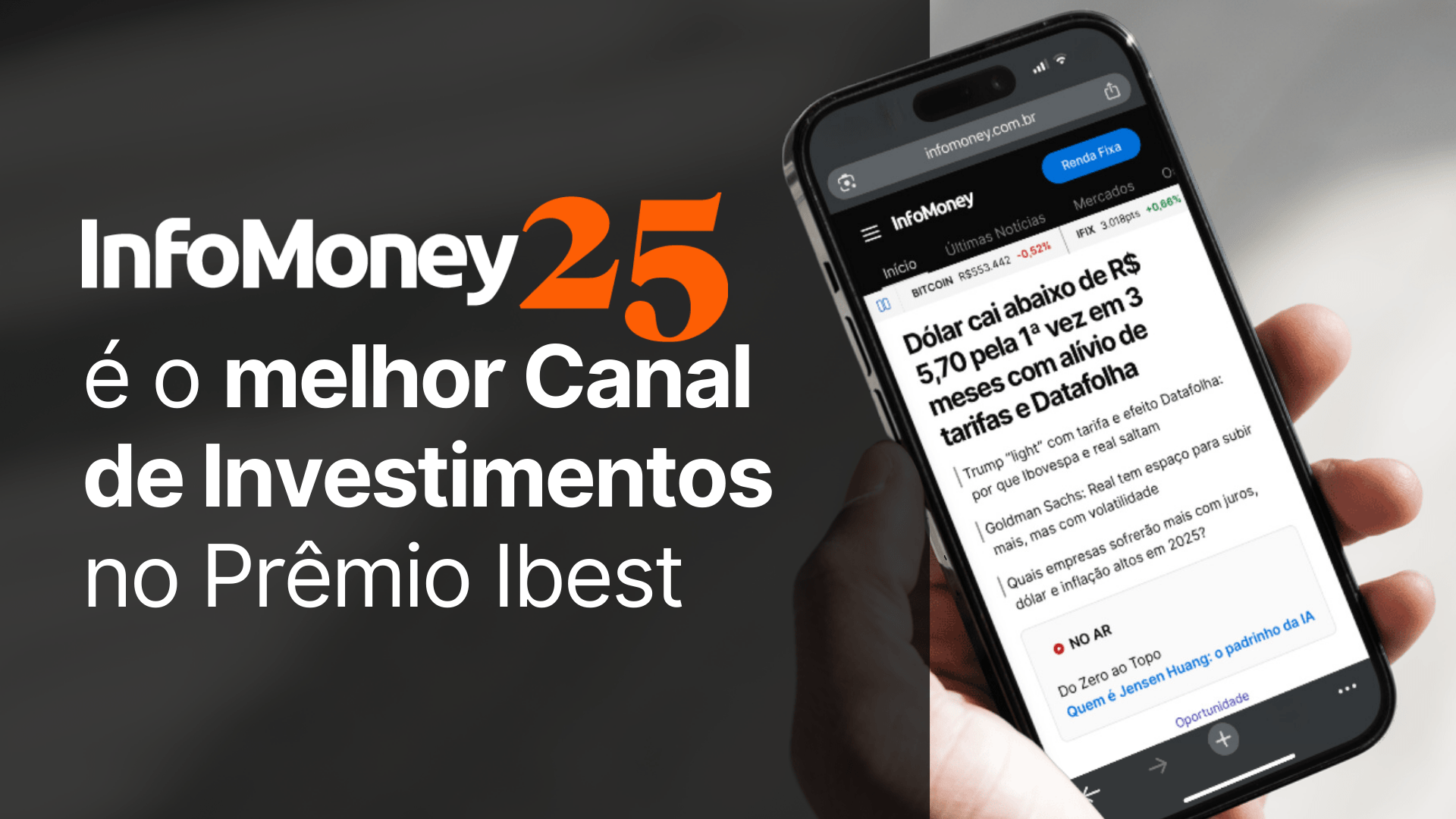 InfoMoney é o Melhor Canal de Investimentos 2024 - Confira!