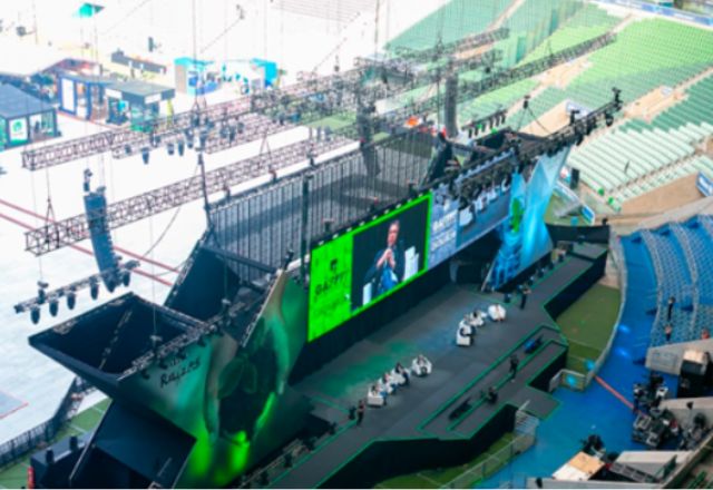 Palco do Global Agribusiness Festival (GAFFFF), que acontece entre 5 e 6 de junho, no Allianz Parque, em São Paulo. (Foto: Divulgação)