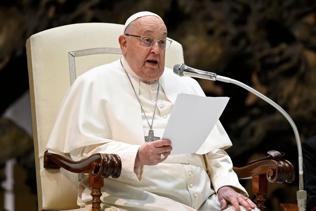 Papa Francisco durante homilia no Vaticano em 12 de fevereiro de 2025